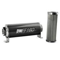 DeatschWerks - DeatschWerks Stainless Steel 8AN 10 Micron Universal Inline Fuel Filter Housing Kit (160mm) - Image 2