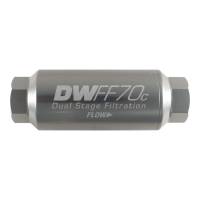 DeatschWerks 10AN Female 10 Micron 70mm Compact In-Line Fuel Filter Kit