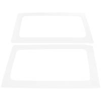 DEI 11-18 Jeep Wrangler JK 2-Door Boom Mat Rear Side Window Trim - 2 Piece - White