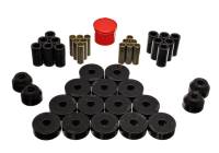 Energy Suspension - Energy Suspension 55-75 Jeep CJ5/CJ6 Black Hyper-Flex Master Bushing Set - Image 1