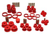 Energy Suspension - Energy Suspension 84-01 Jeep Cherokee/Wagoneer/Comanche Red Hyper-Flex Master Bushing Set - Image 1