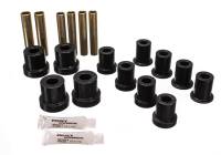 Energy Suspension - Energy Suspension 73-87 GM Denali XL/SUburban/Yukon XL 4WD Black Front Leaf Spring Bushing Set - Image 1