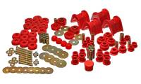 Energy Suspension - Energy Suspension 66-77 Ford Bronco 4WD (w/ 2 Deg C-Bushings) Red Hyper-Flex Master Bushing Set - Image 2