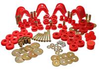 Energy Suspension - Energy Suspension 66-77 Ford Bronco 4WD (w/ 4 Deg C-Bushings) Red Hyper-Flex Master Bushing Set - Image 1