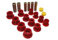 Energy Suspension - Energy Suspension 00-04 Ford Excursion 4WD / 99-04 F250/F350 4WD Red Front Leaf Spring Bushing Set - Image 1