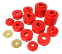 Energy Suspension - Energy Suspension 80-98 Ford F250/F350 / 80-92 Ford F100/F150 / 85-98 Ford F450 Red Body Mount Set - Image 1