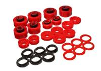 Energy Suspension - Energy Suspension 99-07 Ford F-250/F-350 SD 2/4WD Crew Cab Body Mount Set - Red - Image 2