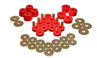 Energy Suspension - Energy Suspension Body Mount Bushing Sets - Red - Image 1