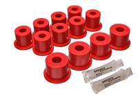 Energy Suspension - Energy Suspension 80-86 Nissan 720 & Hardbody Pickup 2WD Red Rear Leaf Spring Bushing Set - Image 1