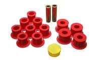 Energy Suspension - Energy Suspension 6/86-97 Nissan 720 & Hardbody Pickup 2WD Red Rear Leaf Spring Bushing Set - Image 1