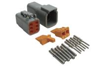 Haltech Matching Set of Deutsch DTM-6 Connectors 7.5 Amp Plug & Pins - HT-031015