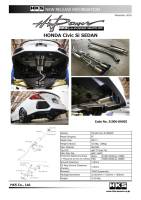 HKS - HKS 17+ Honda Civic Si Sedan (FC) Hi-Power Muffler Exhaust - 31006-BH002 - Image 1