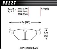 Hawk Performance - Hawk BMW 3/5/7 Series / M3 / Z3 / Z4  Race Blue 9012 Rear Brake Pads - Image 2