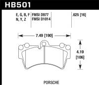 Hawk Performance - Hawk 03-10 Porsche Cayenne / 07-15 Audi Q7 Blue 9012 Front Race Pads - Image 2