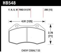 Hawk Performance - Hawk 08-10 Chevrolet Cobalt / HHR HPS 5.0 Front Brake Pads - Image 1