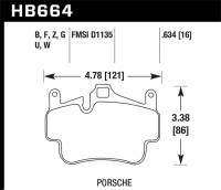 Hawk Performance - Hawk 06-14 Porsche Cayman Rear HPS 5.0 Brake Pads - Image 2