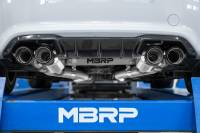 MBRP - MBRP 18-22 BMW M2 Competition 3.0L T304 SS 3in Resonator-Back Exhaust Quad Rear w/ Carbon Fiber Tips - Image 3