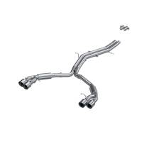 MBRP - MBRP 18-21 Audi S5 Coupe/S4 Sedan T304 SS 2.5in Cat-Back Quad Rear Exit Exhaust - SS Tips - Image 1