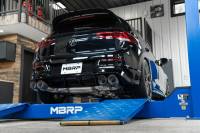 MBRP - MBRP 2022 Volkswagon Golf R MK8 T304 Stainless Steel 3in Cat-Back, Quad Rear Exit- Carbon Fiber Tips - Image 3