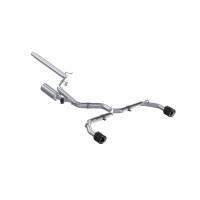 MBRP - MBRP 2022 VW Golf GTI MK8 T304 SS 3in Cat-Back Exhaust 2.5in Dual Split Rear w/ Carbon Fiber Tips - Image 1