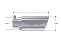 MBRP - MBRP Universal Tip 5 O.D. Angled Rolled End 4 inlet 12 length - Image 3