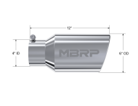 MBRP - MBRP Universal Tip 6 O.D. Angled Rolled End 4 inlet 12 length - Image 3