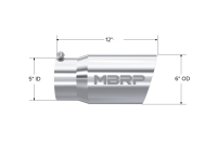 MBRP - MBRP Universal Tip 6 O.D. Dual Wall Angled 5 inlet 12 length - Image 3