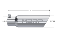 MBRP - MBRP Universal Tip 3in O.D. Dual Wall Angled 2 inlet 12 length - Image 3