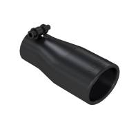 MBRP - MBRP Universal Tip 2.5 O.D. Oval End 3.75 Inlet 10in length - Black Finish - Image 2