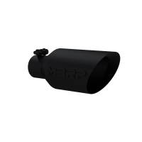 MBRP - MBRP Universal Dual Wall Angle Rolled End Tip 4-1/2in OD / 2-1/2in Inlet / 11in Length - Black - Image 2