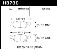 Hawk Performance - Hawk 12-15 Fiat 500 HPS 5.0 Front Brake Pads - Image 1