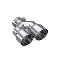 MBRP - MBRP 3in ID / Dual 4in OD Out Staggered L 9.37in / R 9.87in Single Wall T304 SS Univ Exhaust Tip - Image 2