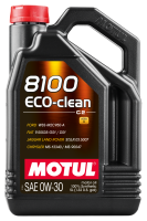 Motul 5L Synthetic Engine Oil 8100 0W30 4x5L ECO-CLEAN  ACEA C2 API SM ST.JLR 03.5007 - 102889