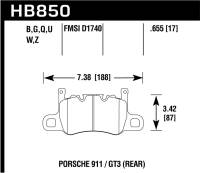 Hawk Performance - Hawk 2019 Porsche 911 Turbo HPS 5.0 Brake Pads - Image 2