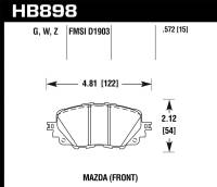 Hawk Performance - Hawk 17-19 Fiat 124 Spider HPS 5.0 Front Brake Pads - Image 2