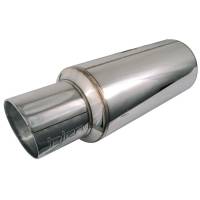 Injen - Injen 2 3/8 Universal Muffler w/Stainless Steel resonated rolled tip (Injen embossed logo) - Image 1