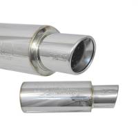 Injen - Injen 2 3/8 Universal Muffler w/Stainless Steel resonated rolled tip (Injen embossed logo) - Image 2