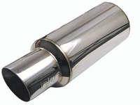 Injen - Injen 2 3/8 Universal Muffler w/Stainless Steel resonated rolled tip (Injen embossed logo) - Image 4