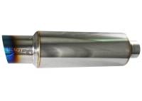 Injen - Injen 2 3/8 Universal Muffler w/Titanium burnt rolled Tip and stainless steel resonated inner wall - Image 4