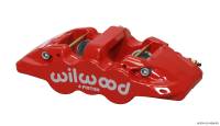 Wilwood Caliper-Aero4-L/H - Red 1.88/1.62in Pistons 1.25in Disc