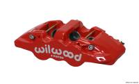 Wilwood Caliper-Aero6-L/H - Red 1.75/1.38/1.38in Pistons 1.25in Disc