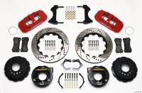 Wilwood AERO4 Rear P-Brake Kit 14.00in Drill Red Mopar/Dana 2.36in Off w/Snap Ring Brng