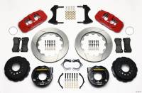 Wilwood AERO4 Rear P-Brake Kit 14.00in Red Mopar/Dana 2.36in Off w/Snap Ring Brng