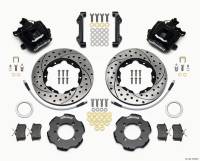 Wilwood Combination Parking Brake Rear Kit 11.00in Drilled 2012 Fiat 500 w/ Lines