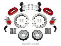 Wilwood Narrow Superlite 4R / MC4 Rear Kit 12.88 Drilled Red Currie Pro-Tour Unit Bearing Floater