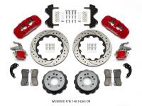 Wilwood AERO4 / MC4 Rear Kit 14.00 Drilled Red Currie Pro-Tour Unit Bearing Floater