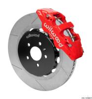 Wilwood AERO6 Front Kit 15.00in BBK - 08-12 Audi A4/A5/S5 - Slotted Rotor - Red