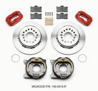 Wilwood - Wilwood Forged Dynalite P/S Park Brake Kit Red 12 Bolt 2.75in offset Staggered Shock - Image 2