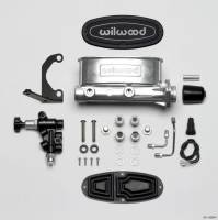 Wilwood - Wilwood HV Tandem M/C Kit w L/H Bracket & Prop Valve - 1in Bore Ball Burnished - Image 2