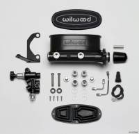 Wilwood - Wilwood HV Tandem M/C Kit w L/H Bracket & Prop Valve - 1 1/8in Bore Black - Image 2